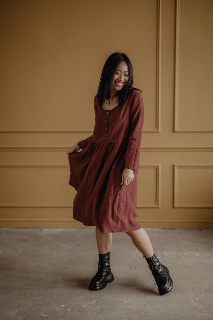 Lapland mid-length linen dress