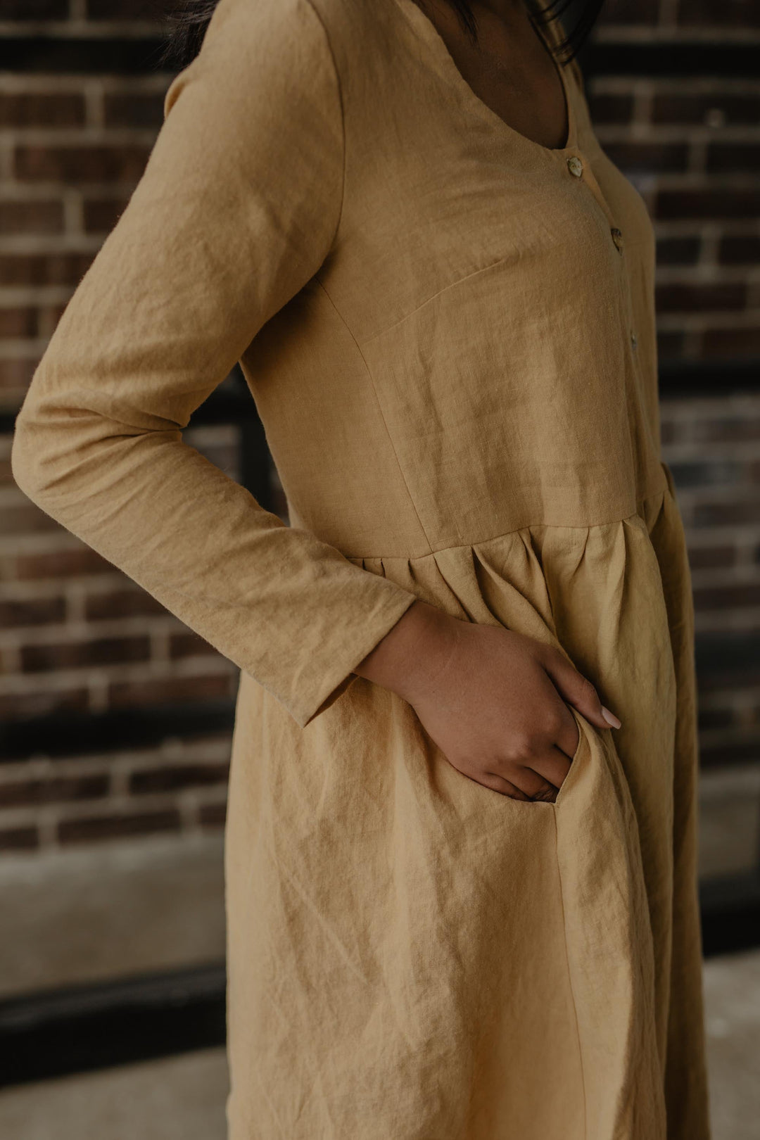 Lapland mid-length linen dress