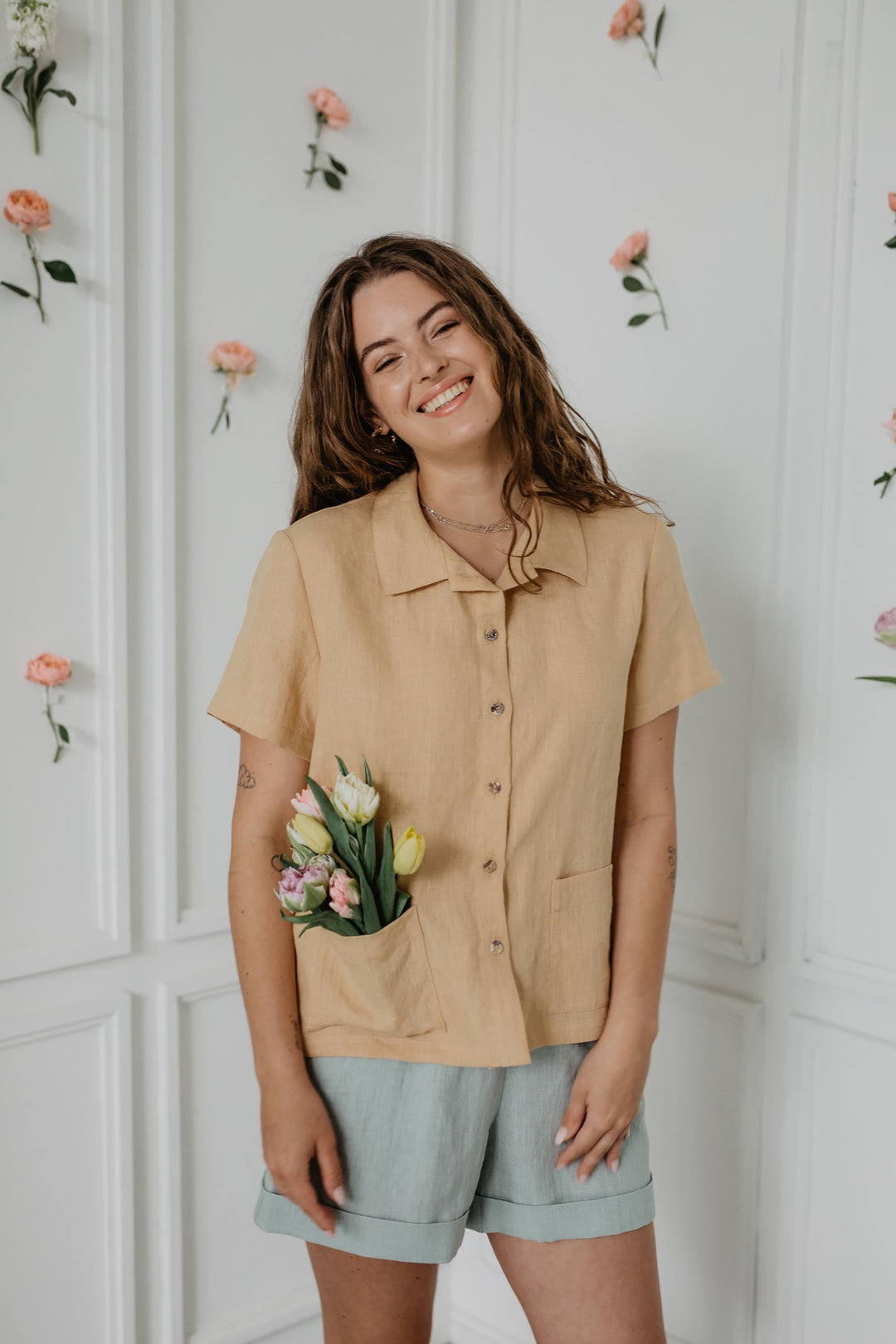 Linen summer shirt SCARLETT