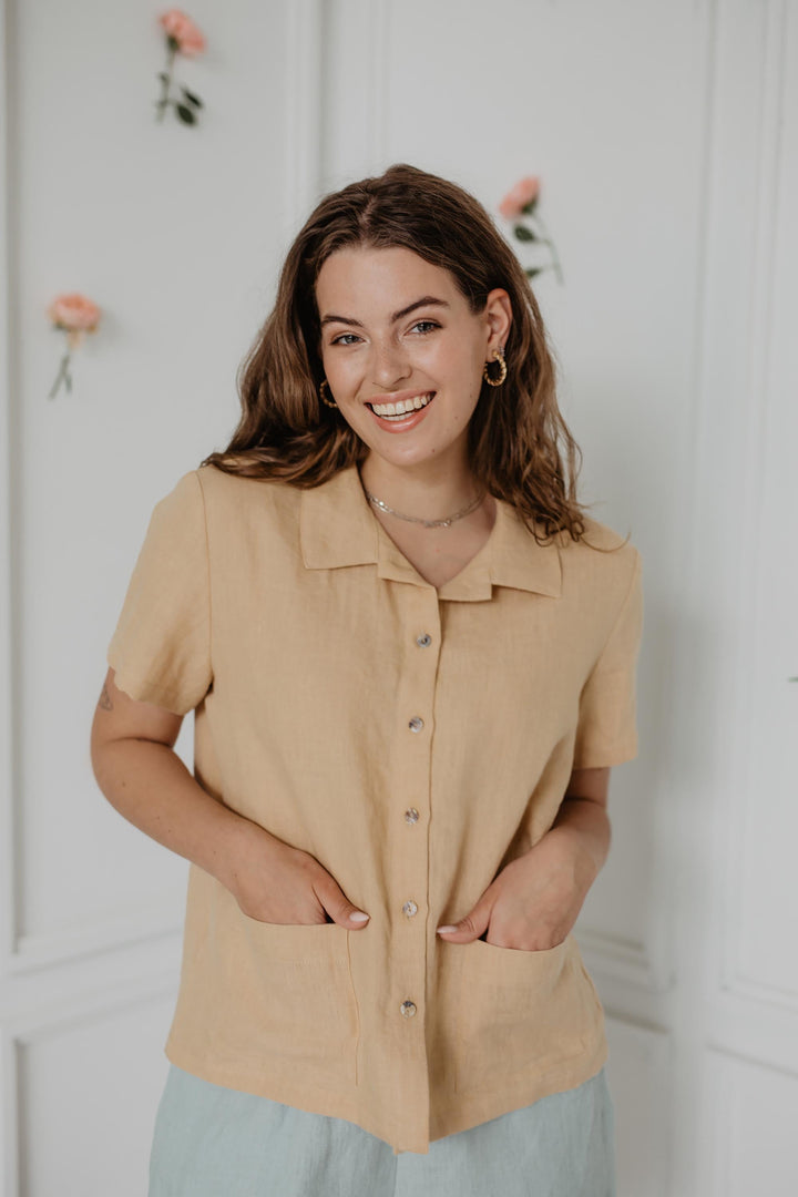 Linen summer shirt SCARLETT