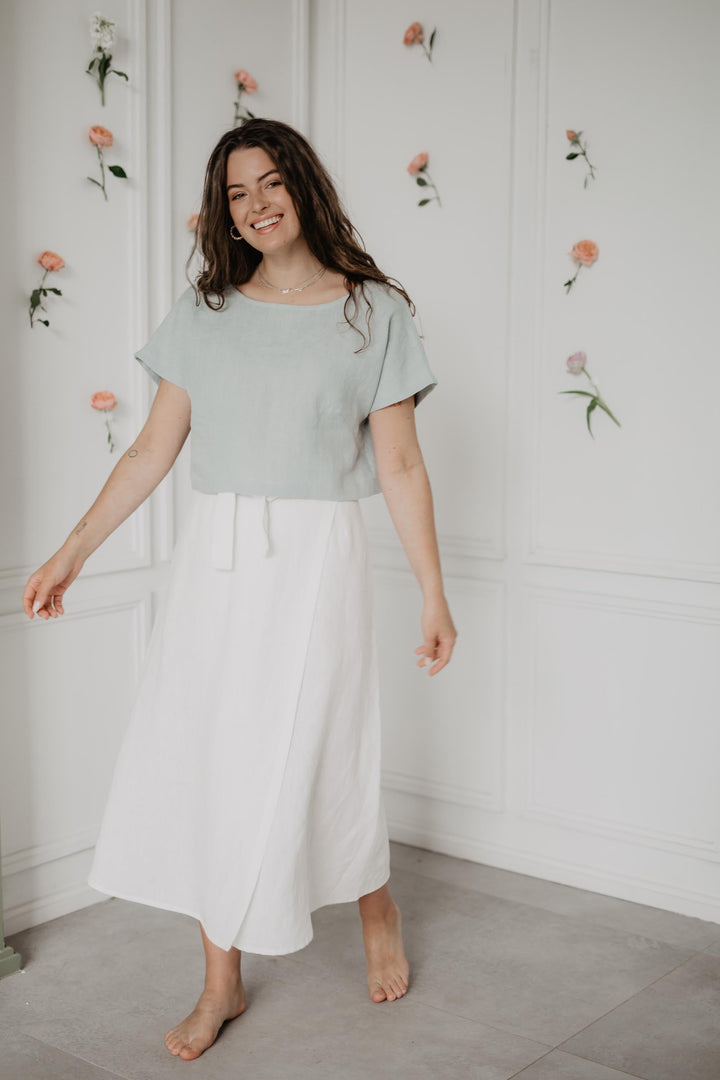 Linen wrap skirt IRIS