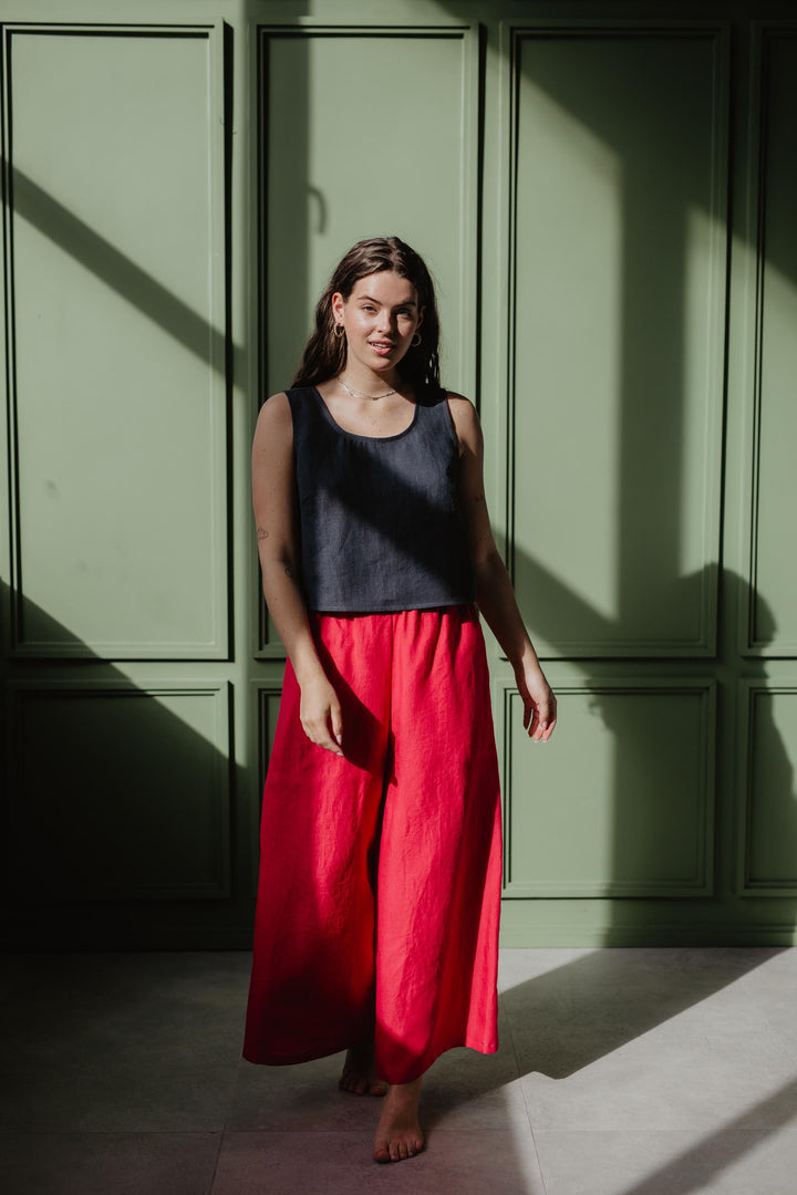 Wide linen pants ISABELLA