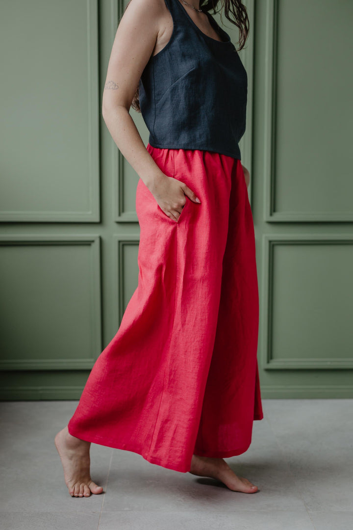 Wide linen pants ISABELLA