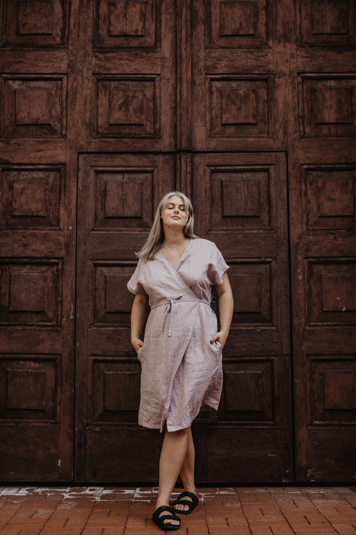 Linen wrap dress Rome