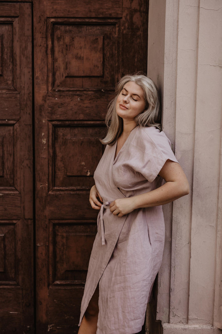 Linen wrap dress Rome