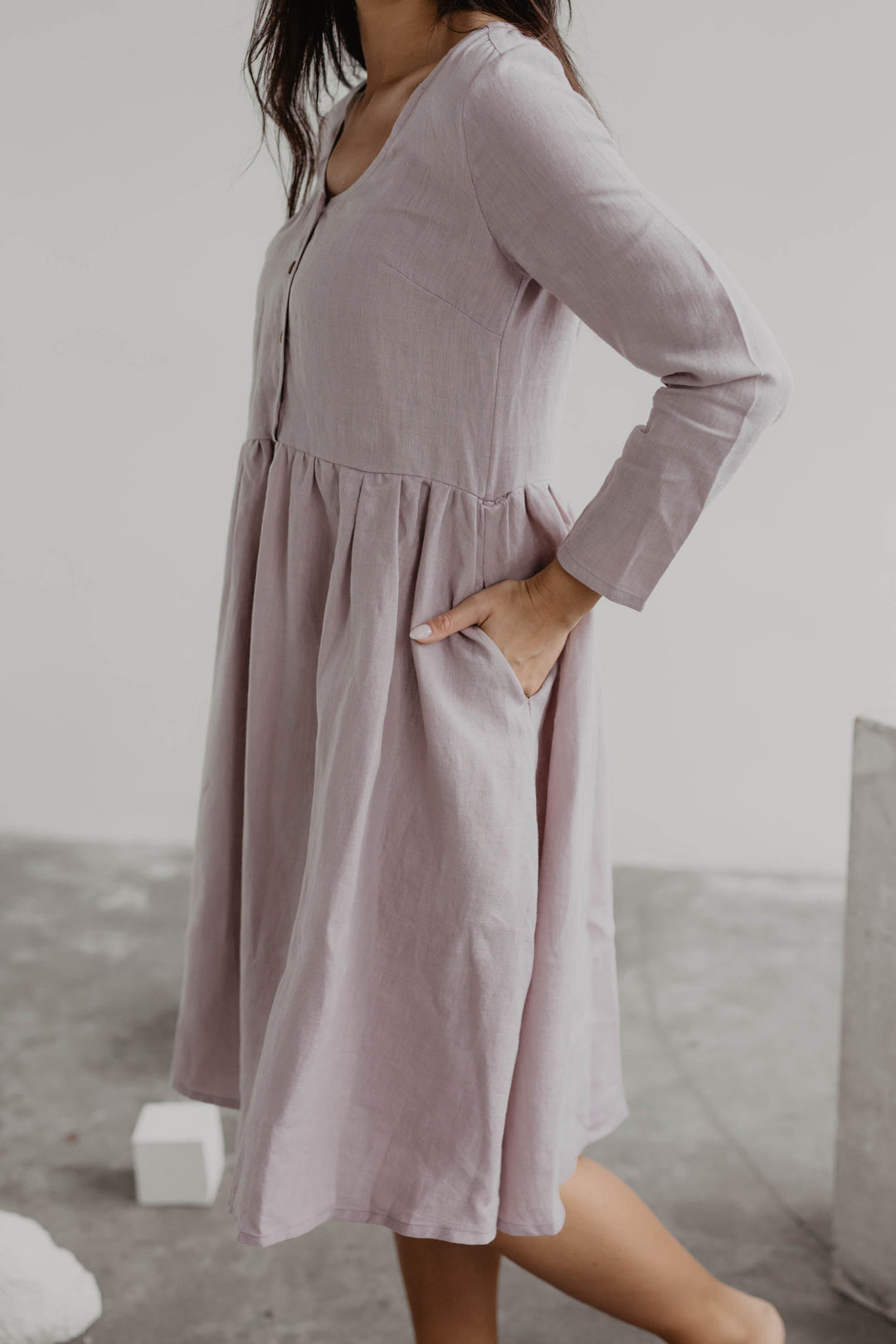 Lapland mid-length linen dress