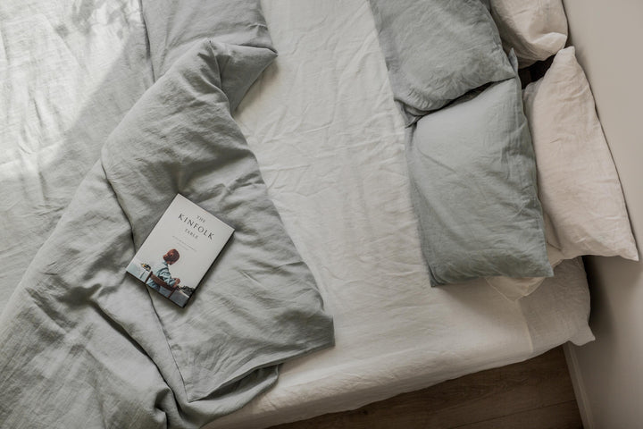 Linen bedding set in Sage Green