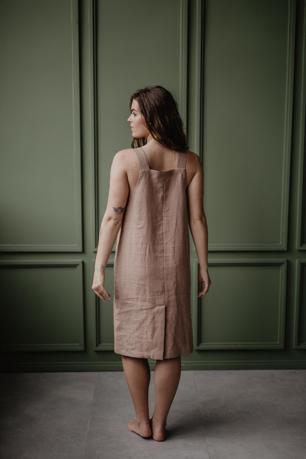Linen apron dress JADE