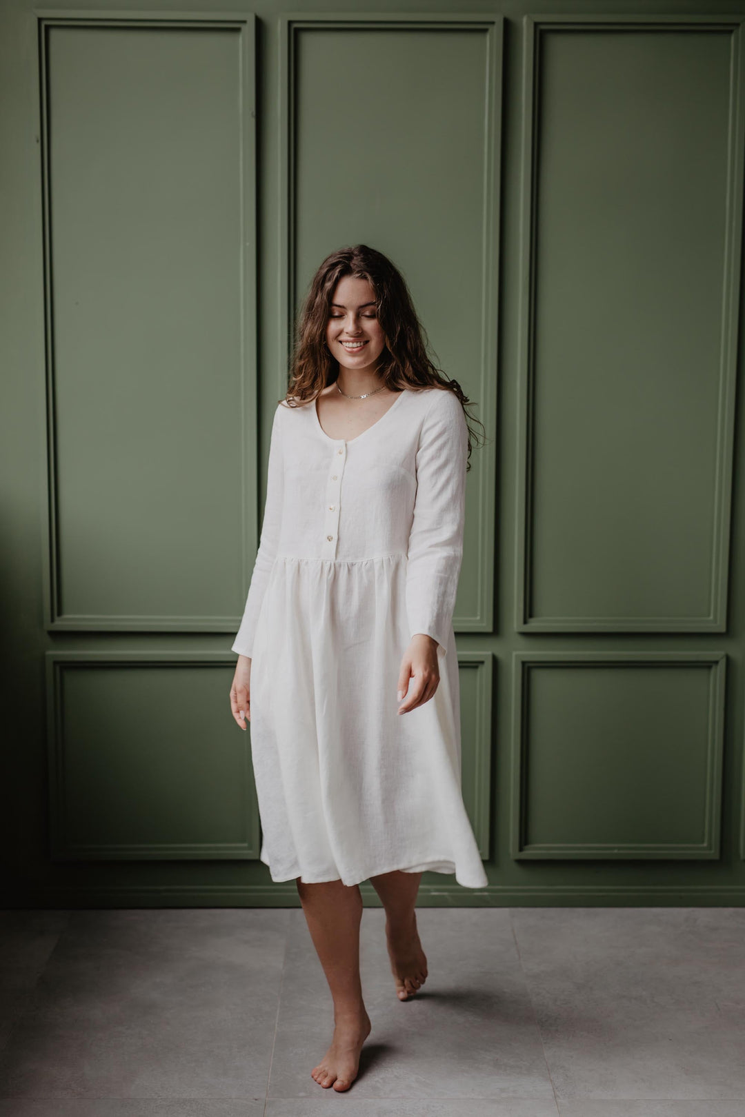 Lapland mid-length linen dress