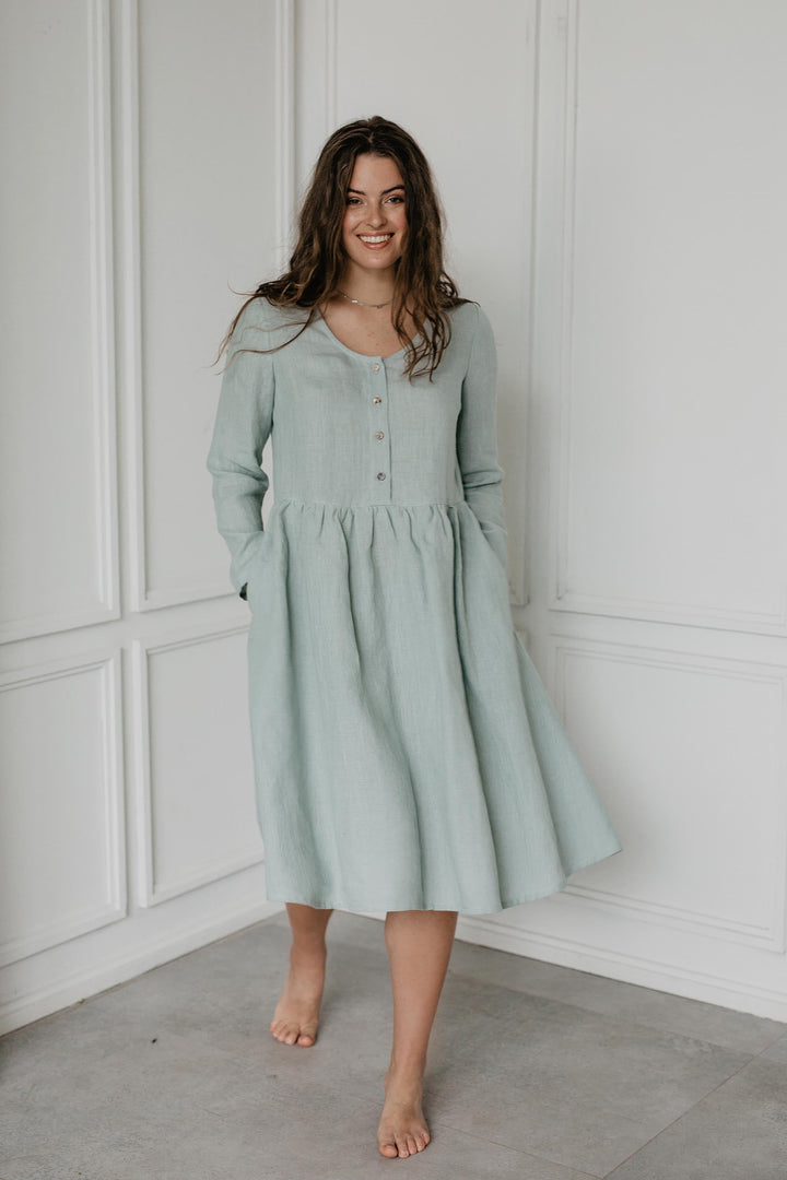 Lapland mid-length linen dress