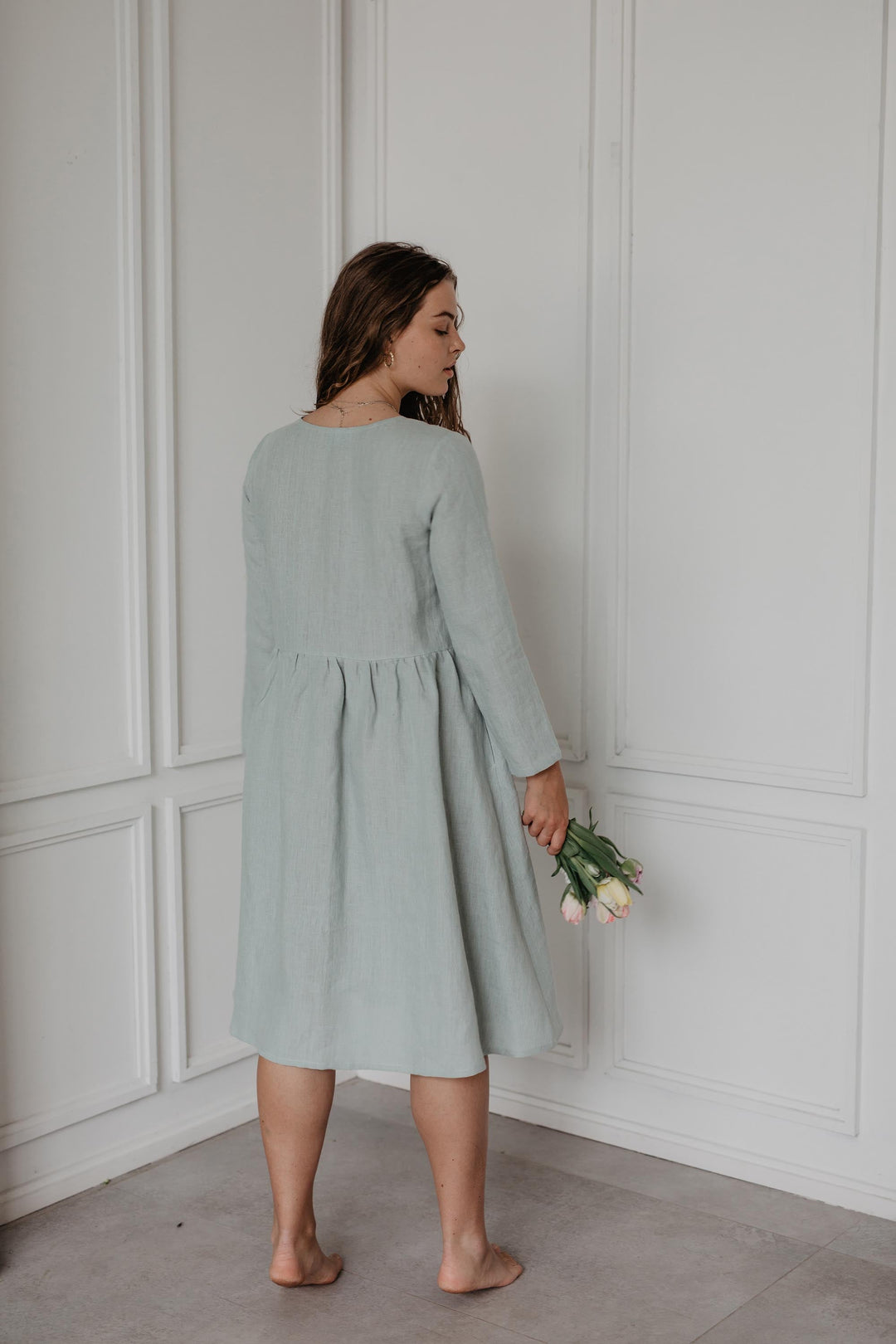 Lapland mid-length linen dress