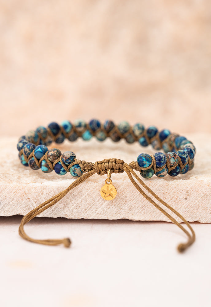 Wear Blue Handwoven Beaded Bracelet