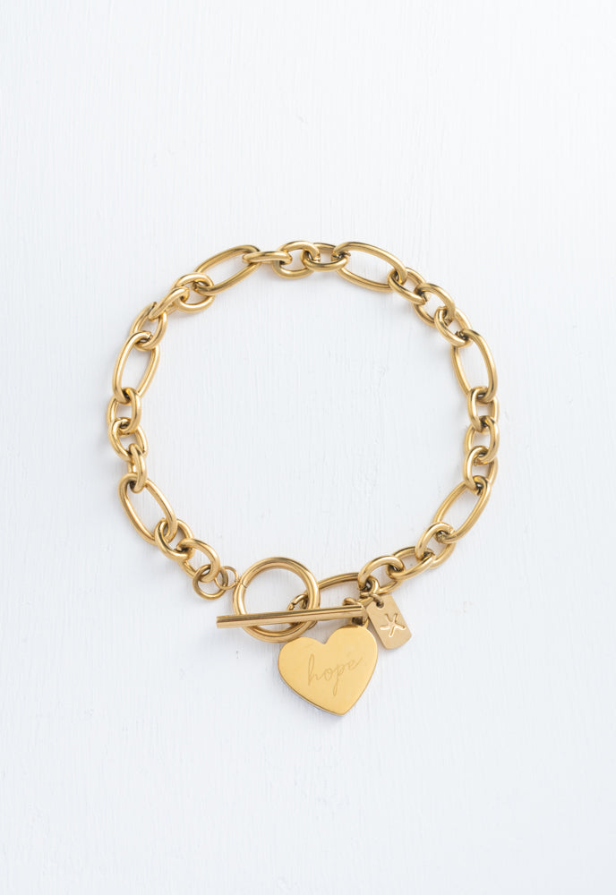 Give Hope Bracelet in Gold