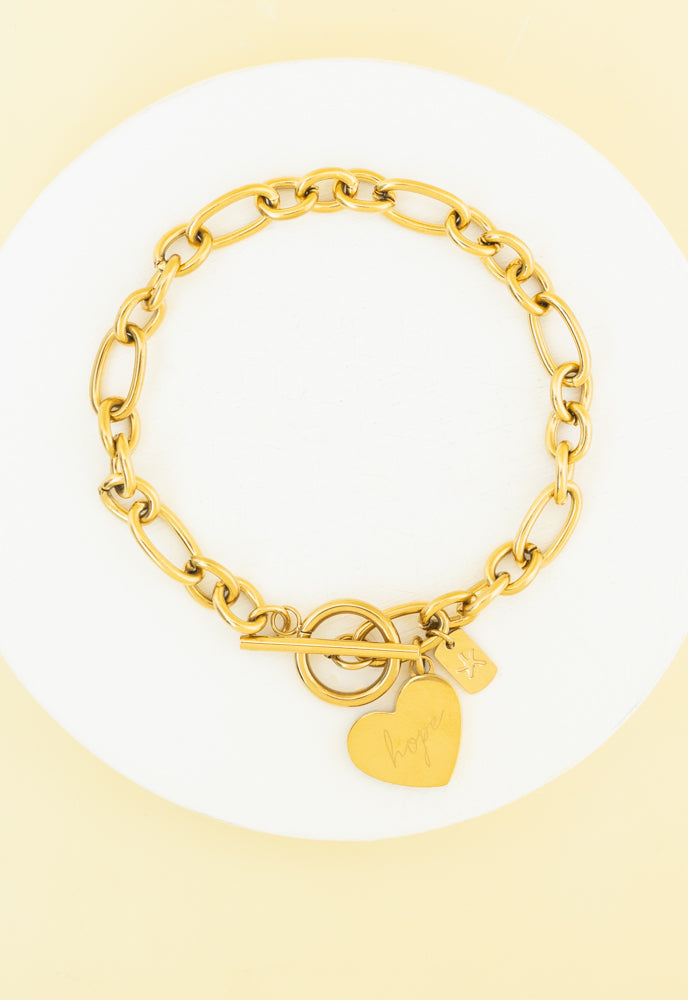 Give Hope Bracelet in Gold