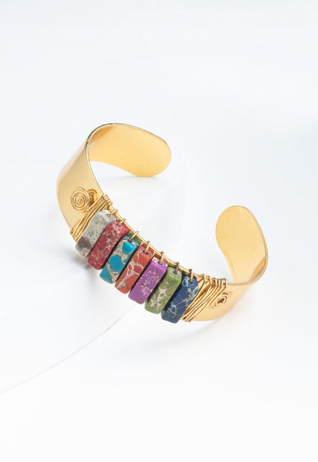 Paved Stone Cuff in Prism