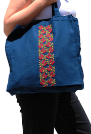 Sitti x Deerah Hand-Embroidered Tote Bag with Olive Motif