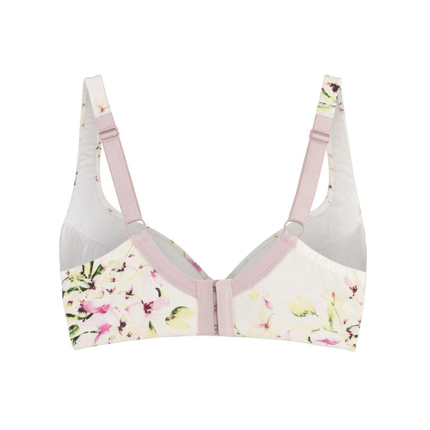 Sunbleached Floral Silk & Cotton Supportive Bra
