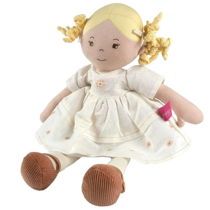 Priscy Blonde Haired Doll in White Linen Dress with Display Box