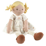 Priscy Blonde Haired Doll in White Linen Dress with Display Box