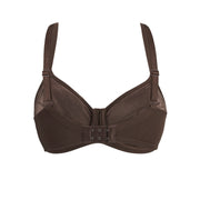 Cocoa-Underwired Silk & Organic Cotton Full Cup Bra with Removable Paddings
