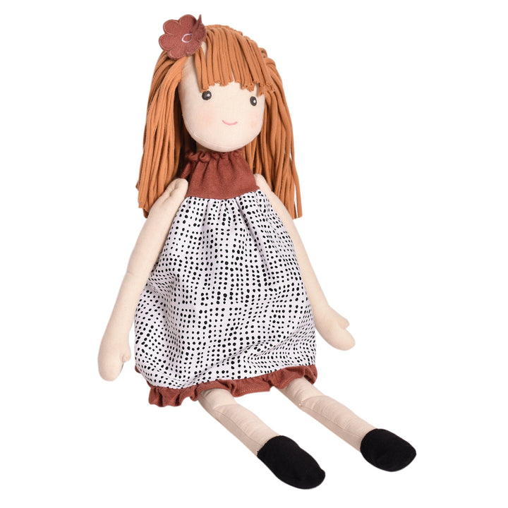 Amber Doll in Black & White Printed Dress