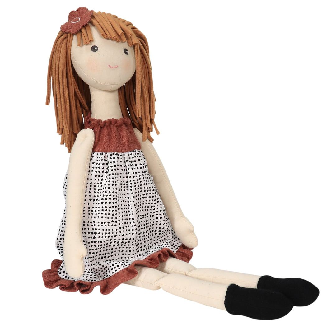 Amber Doll in Black & White Printed Dress