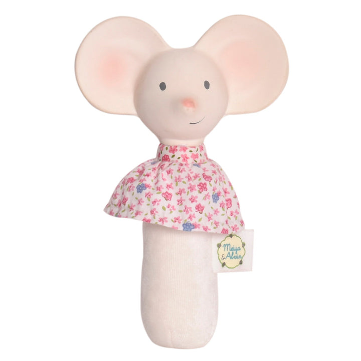 Meiya the Mouse Soft Squeaker Toy with Natural Rubber Head