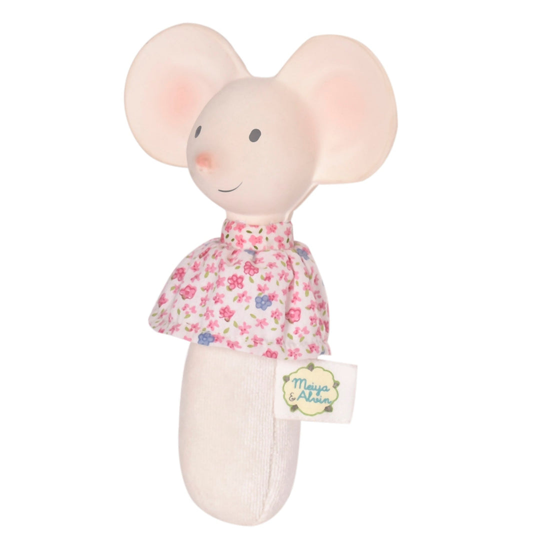 Meiya the Mouse Soft Squeaker Toy with Natural Rubber Head