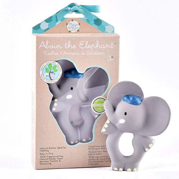 Alvin the Elephant - Natural Rubber Teether