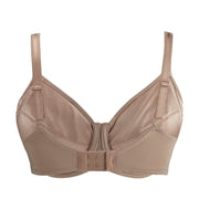 Warm Golden-Underwired Silk & Organic Cotton Full Cup Bra with Pemovable Paddings
