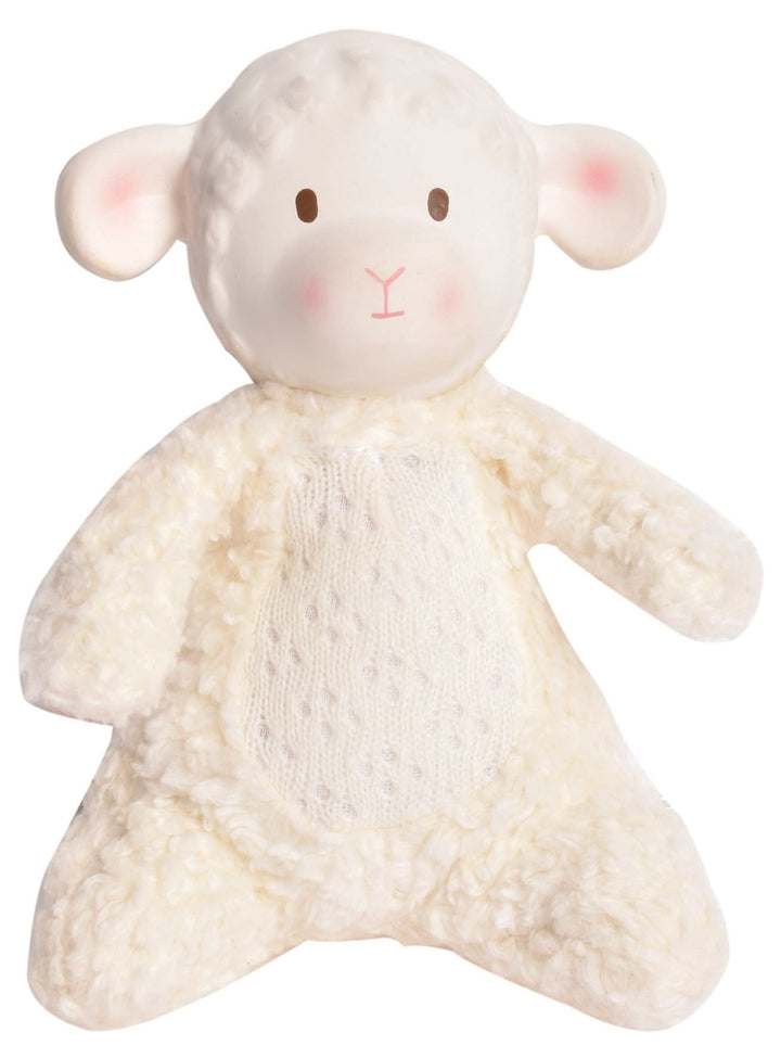 Bahbah the Lamb Baby Soft Toy with Organic Natural Rubber Teether Head