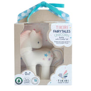 Cotton Candy Unicorn - Natural Rubber Rattle with Crinkle Tail