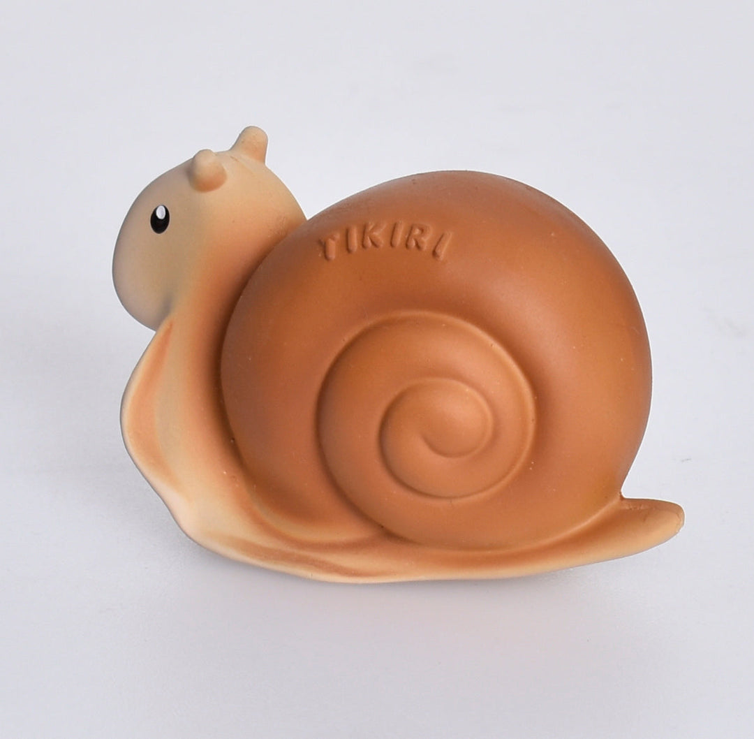 Snail Natural Rubber Teether, Rattle & Bath Toy