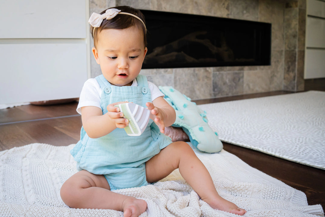 Cake-Natural Rubber Teether, Rattle & Pretend Play