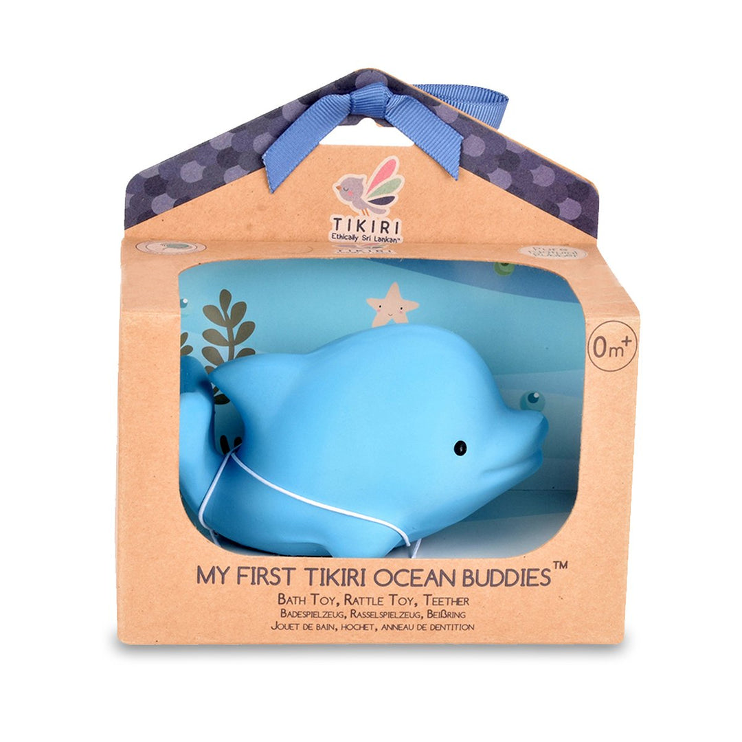 Dolphin — Natural Rubber Rattle