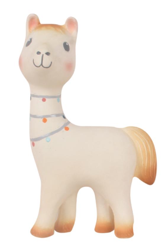 Lilith the Llama Natural Rubber Rattle Toy