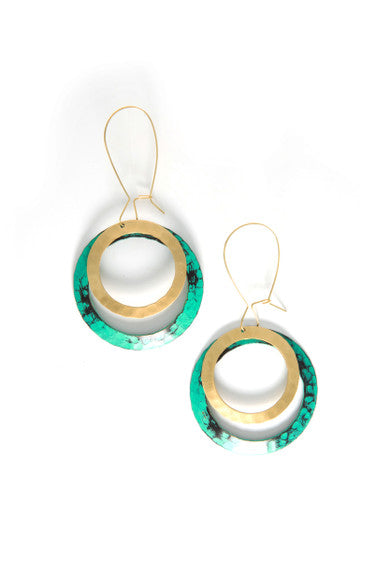 Cenote Pools Painted Drop Earrings