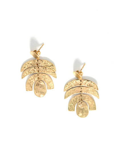 Wonder Hammered Brass Earrings