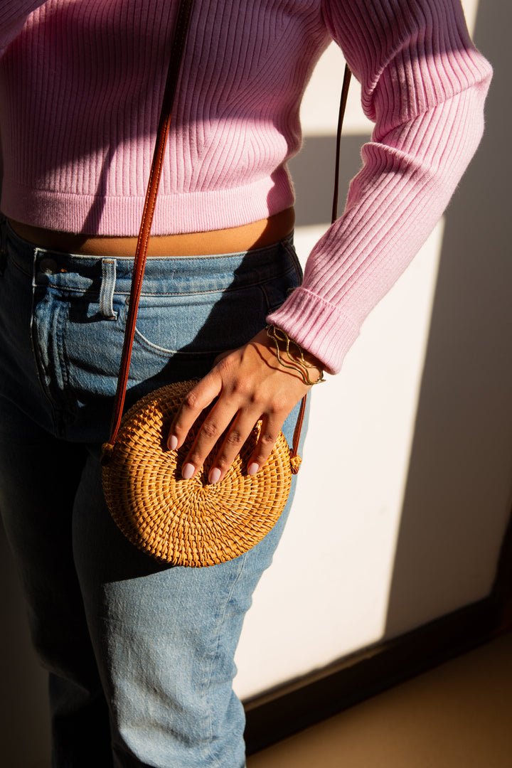 Tidelwave Hammered Brass Bangle Set