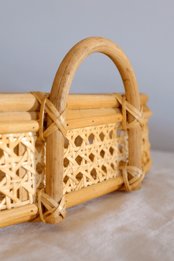 Bong Cane Woven Natural Rattan Tray