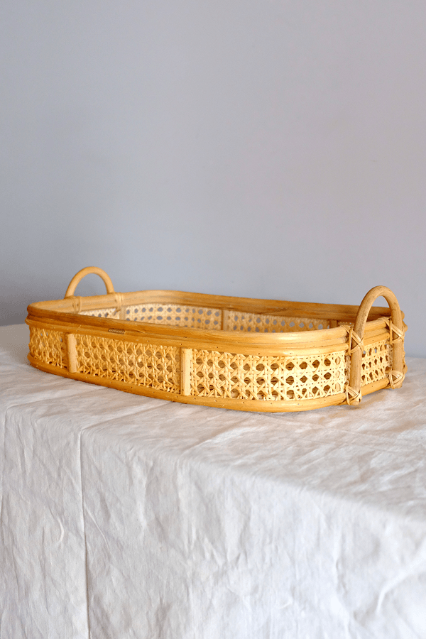 Bong Cane Woven Natural Rattan Tray