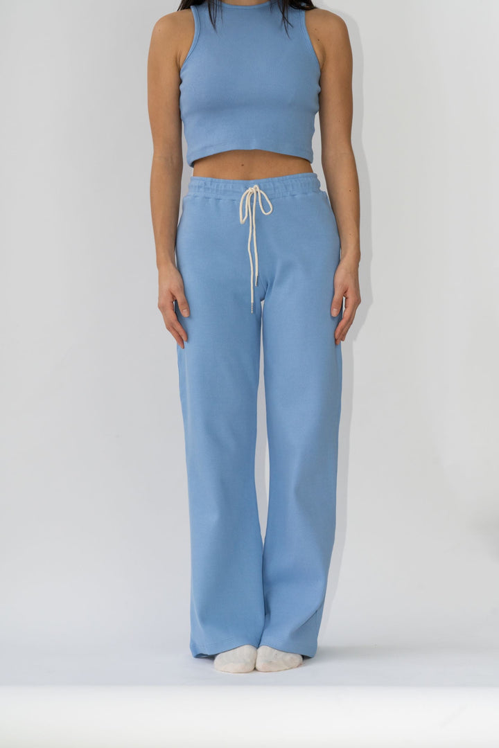 Wide Leg Lounge Pants Cornflower