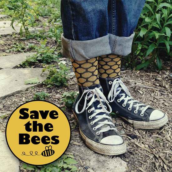 Organic Cotton Trouser Socks - Bee Keeper