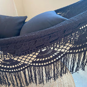Woven Black Crochet Luxury Hammock | CRISTINA