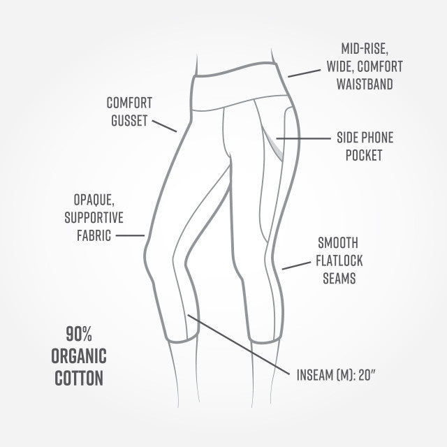 Organic Cotton Blackout Leggings - Midcalf