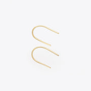 Brass Hammered Hook Earrings