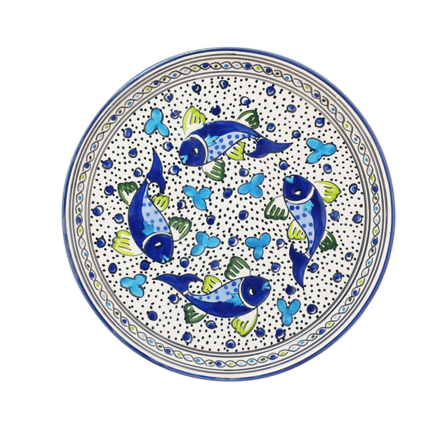 Blue Fish Dinner Plate