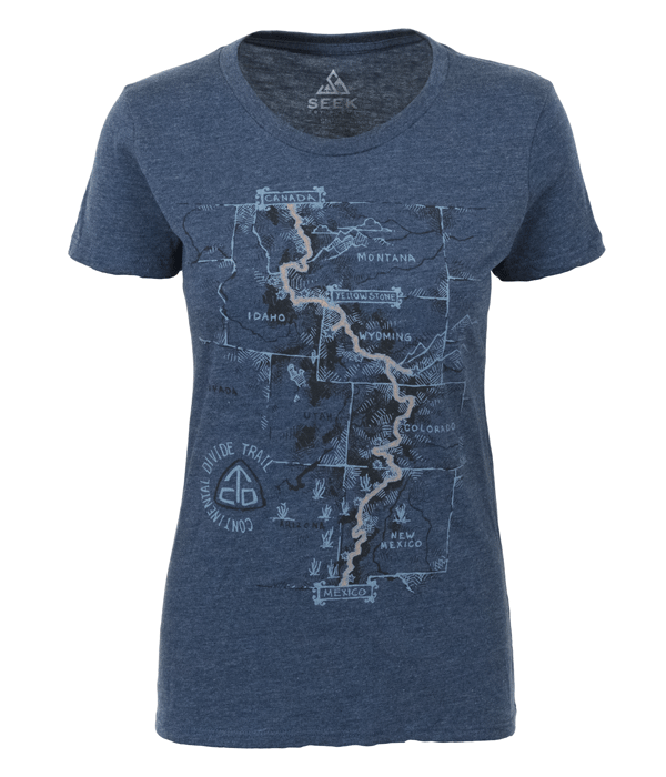 Women's Continental Divide Trail - Trail Map T-shirt