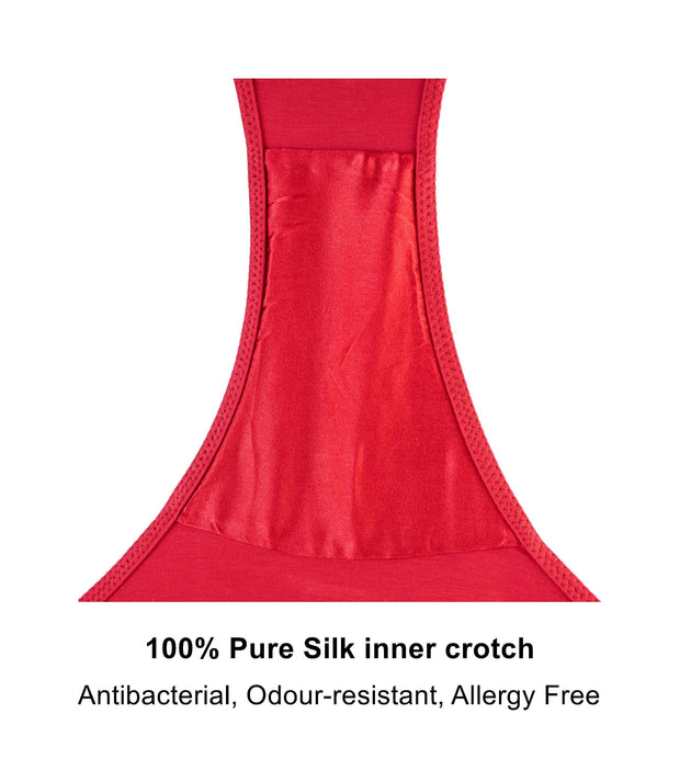 Passion Red - Cotton & Silk Brief