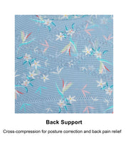Back Support Cotton & Silk Sports Bra (Floral Spritz & Lily white)